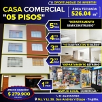 CASA COMERCIAL 05 PISOS TRUJILLO, con Área Techada: 526.04 m2