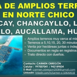 VENTA TERRENOS CHANCAY ALREDEDORES