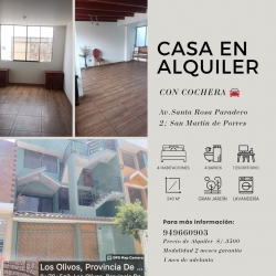 Alquilo casa en San Martín de Porres asociación señor de los milagros 