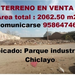 Vendo terreno ZONA INDUSTRIAL