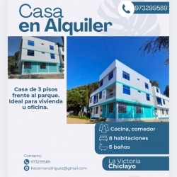 Alquiler CASA CHICLAYO 