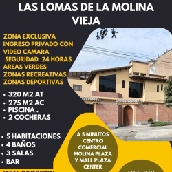 VENTA CASA CON PISCINA LAS LOMAS DE LA MOLINA