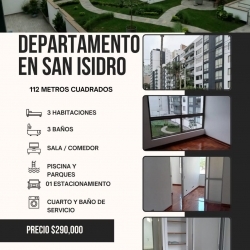 Vendo amplio departamento San Isidro
